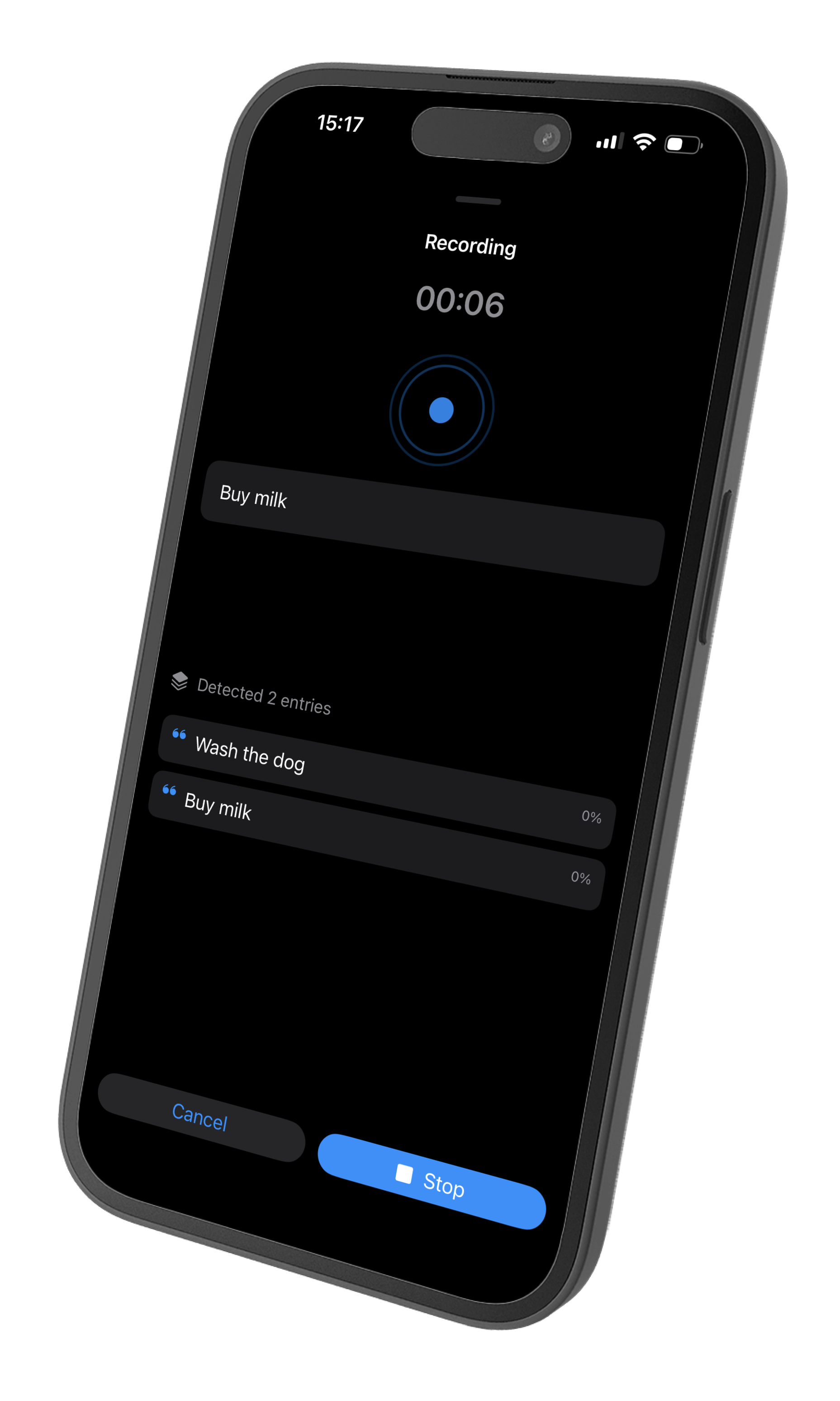 Voice capture interface